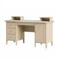 Bureau avec rangements 140 x 60 x 100 cm effet bois clair style scandinave