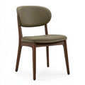 Chaise de salle à manger 50 x 55 x 80 cm bois brun revêtement olive style contemporain