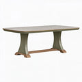 Table de salle à manger 180 x 90 x 75 cm en bois gris vert et brun style classique